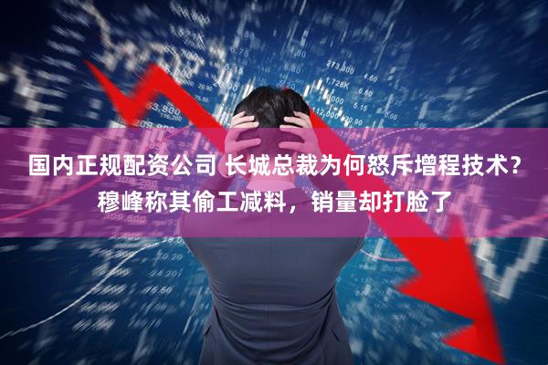 国内正规配资公司 长城总裁为何怒斥增程技术？穆峰称其偷工减料，销量却打脸了